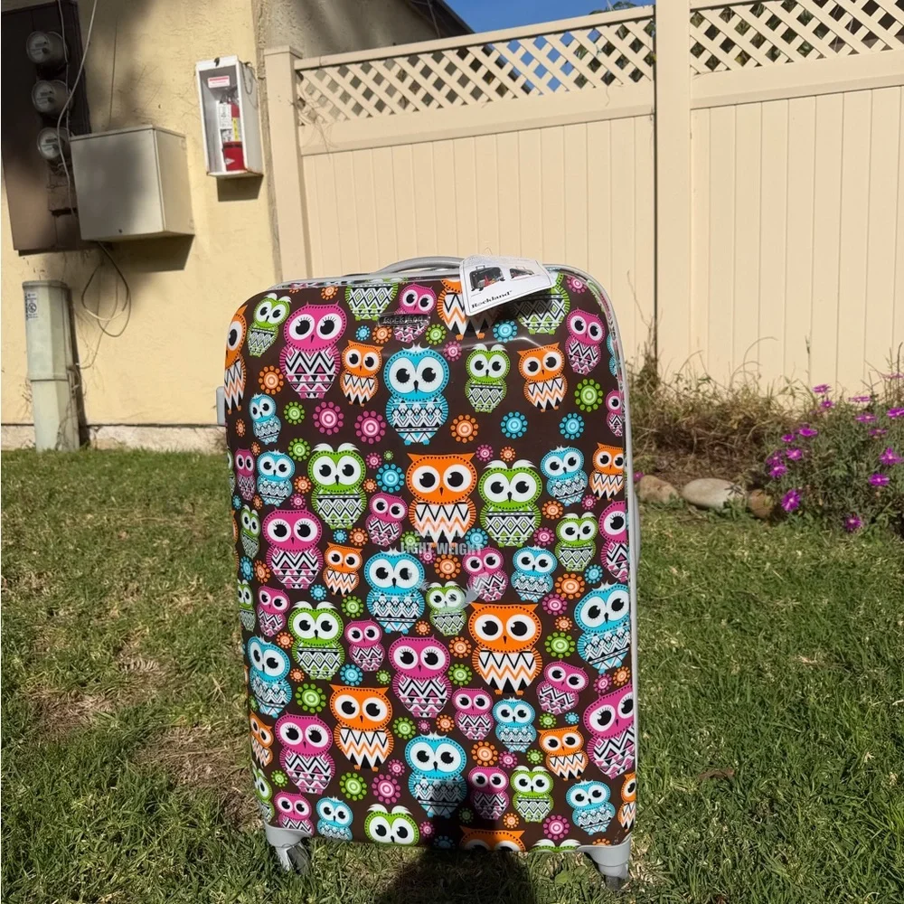 Colorful Owl Pattern Suitcase Cover (includes 2) - Picture 5 of 9